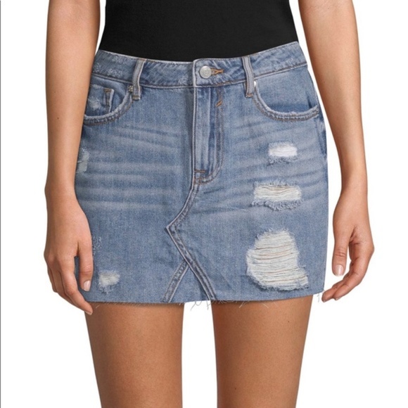 VIGOSS Denim Jagger Mini Skirt Auth Stretch NWT - Picture 1 of 8